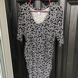 Motherhood Maternity black&white daisy dress